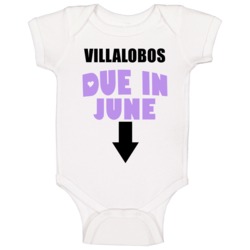 Villalobos Due In June Last Name Maternity Baby One Piece Villalobos Due In June Last Name Maternity Baby One Piece