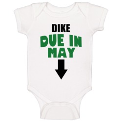 Dike Due In May Last Name Maternity Baby One Piece Dike Due In May Last Name Maternity Baby One Piece