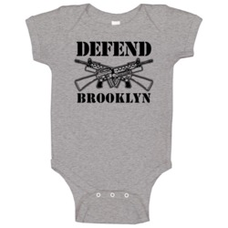 Brooklyn Defend Illinois 2nd Amendment Baby One Piece Brooklyn Defend Illinois 2nd Amendment Baby One Piece