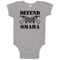 Omaha Defend Illinois 2nd Amendment Baby One Piece Omaha Defend Illinois 2nd Amendment Baby One Piece