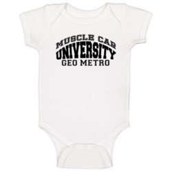Geo Metro Muscle Car Universirty Trending Car Baby One Piece Geo Metro Muscle Car Universirty Trending Car Baby One Piece