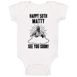 Happy 50th Birthday Matty Name Baby One Piece Happy 50th Birthday Matty Name Baby One Piece