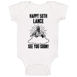 Happy 50th Birthday Lance Name Baby One Piece Happy 50th Birthday Lance Name Baby One Piece