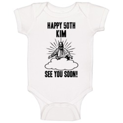 Happy 50th Birthday Kim Name Baby One Piece Happy 50th Birthday Kim Name Baby One Piece