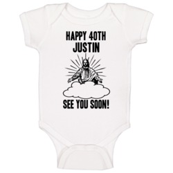 Happy 40th Birthday Justin Name Baby One Piece Happy 40th Birthday Justin Name Baby One Piece