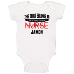 Jamon Worlds Greatest Nurse Name Baby One Piece Jamon Worlds Greatest Nurse Name Baby One Piece
