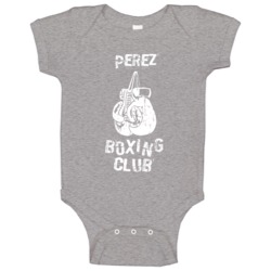 Perez Boxing Club First Name Baby One Piece