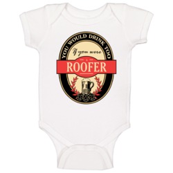 Roofer Beer Drinking Label Inspired Job Baby One Piece Roofer Beer Drinking Label Inspired Job Baby One Piece