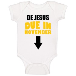 De Jesus Due In November Last Name Maternity Baby One Piece De Jesus Due In November Last Name Maternity Baby One Piece