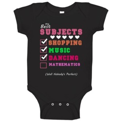 Nobodys Perfect Mathematics Subject Baby One Piece Nobodys Perfect Mathematics Subject Baby One Piece