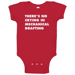No Crying Mechanical Drafting Subject Baby One Piece No Crying Mechanical Drafting Subject Baby One Piece