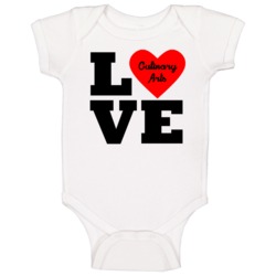 Love Culinary Arts Subject Baby One Piece Love Culinary Arts Subject Baby One Piece