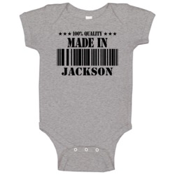 Made In Jackson Tennessee Funny Baby One Piece Made In Jackson Tennessee Funny Baby One Piece