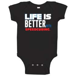Life Better With Speedcubing Essential Sporty Baby One Piece Life Better With Speedcubing Essential Sporty Baby One Piece