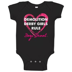 Demolition Derby Girls Rule Boys Drool Sporty Baby One Piece Demolition Derby Girls Rule Boys Drool Sporty Baby One Piece