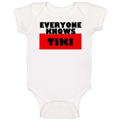 Everyone Knows Tiki Personal Name Baby One Piece Everyone Knows Tiki Personal Name Baby One Piece