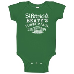 Beaty Pub Crawl Clover Drinking Team  Irish St Patricks Day Baby One P