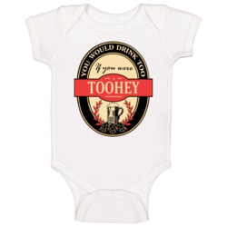 Drink If You Are A Toohey Funny Beer Party Label Inspired Baby One Pie Drink If You Are A Toohey Funny Beer Party Label Inspired Baby One Pie