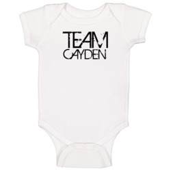 Team Sports Last First Name Cayden Baby One Piece
