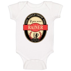 Drink If You Are A Rainer Funny Beer Party Label Inspired Baby One Pie Drink If You Are A Rainer Funny Beer Party Label Inspired Baby One Pie
