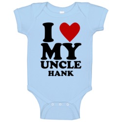 I Love My Uncle Hank Kids Baby One Piece