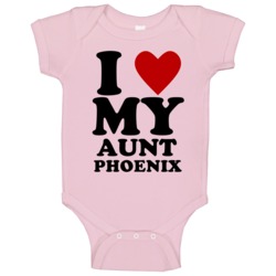 I Love My Aunt Phoenix Kids Baby One Piece I Love My Aunt Phoenix Kids Baby One Piece