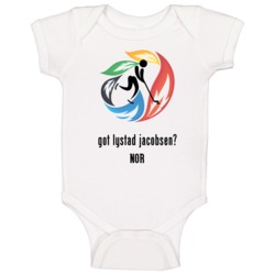Fredrik Lystad Jacobsen Nor Olympic Hockey Baby One Piece Fredrik Lystad Jacobsen Nor Olympic Hockey Baby One Piece