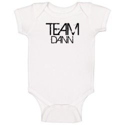 Team Sports Last First Name Dann Baby One Piece