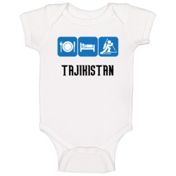 Eat Sleep Olympics Tajikistan Biathlon Team Baby One Piece Eat Sleep Olympics Tajikistan Biathlon Team Baby One Piece