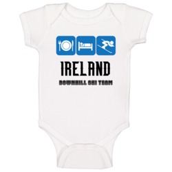 Ireland Downhill Ski Team Winter Olympic Baby One Piece Ireland Downhill Ski Team Winter Olympic Baby One Piece