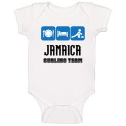 Jamaica Curling Team Winter Olympic Baby One Piece Jamaica Curling Team Winter Olympic Baby One Piece