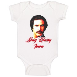 Stay Classy Iowa Anchorman Ron Burgundy Baby One Piece Stay Classy Iowa Anchorman Ron Burgundy Baby One Piece