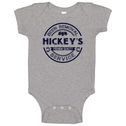 Hickey's Beer Removal Service Personalized Party Baby One Piece Hickey's Beer Removal Service Personalized Party Baby One Piece