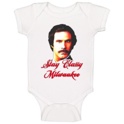 Stay Classy Milwaukee Anchorman Ron Burgundy Baby One Piece Stay Classy Milwaukee Anchorman Ron Burgundy Baby One Piece
