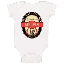 Drink If You Are A Melvin Funny Beer Party Label Inspired Baby One Pie Drink If You Are A Melvin Funny Beer Party Label Inspired Baby One Pie