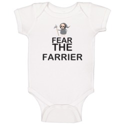 Fear The Farrier Occupation Baby One Piece Fear The Farrier Occupation Baby One Piece