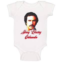 Stay Classy Orlando Anchorman Ron Burgundy Baby One Piece