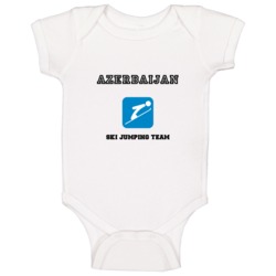 Azerbaijan Ski Jumping Team Sochi Winter Olympics Baby One Piece Azerbaijan Ski Jumping Team Sochi Winter Olympics Baby One Piece