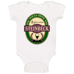 Drink If You Are A Steinbeck Funny Wine Party Label Inspired Baby One Drink If You Are A Steinbeck Funny Wine Party Label Inspired Baby One