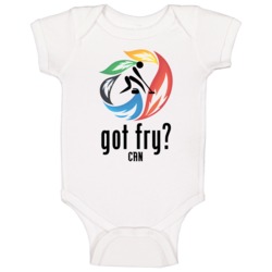Ryan Fry Can Sochi Winter Olympic Curling Baby One Piece Ryan Fry Can Sochi Winter Olympic Curling Baby One Piece