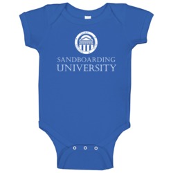 Sandboarding University Athletic Academic Logo Baby One Piece Sandboarding University Athletic Academic Logo Baby One Piece