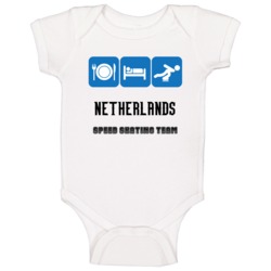 Netherlands Speed Skating Team Winter Olympic Baby One Piece Netherlands Speed Skating Team Winter Olympic Baby One Piece