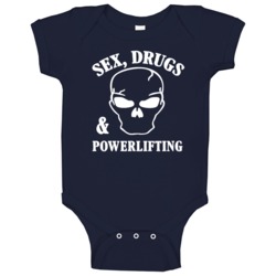 Powerlifting Fun Drugs And Sports Skull Baby One Piece Powerlifting Fun Drugs And Sports Skull Baby One Piece