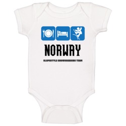 Norway Slopestyle Snowboarding Team Winter Olympic Baby One Piece Norway Slopestyle Snowboarding Team Winter Olympic Baby One Piece