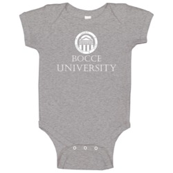 Bocce University Athletic Academic Logo Baby One Piece Bocce University Athletic Academic Logo Baby One Piece