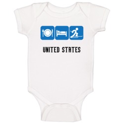 United States Cross Country Ski Team Sochi Olympics Baby One Piece United States Cross Country Ski Team Sochi Olympics Baby One Piece