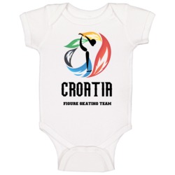 Croatia Figure Skating Team Winter Olympics Sochi Baby One Piece Croatia Figure Skating Team Winter Olympics Sochi Baby One Piece