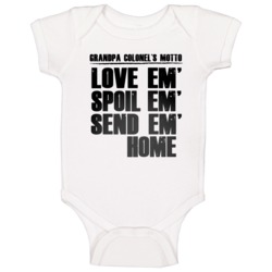 Grandpa Colonel Motto Name Baby One Piece Grandpa Colonel Motto Name Baby One Piece