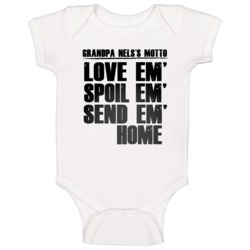 Grandpa Nels Motto Name Baby One Piece Grandpa Nels Motto Name Baby One Piece