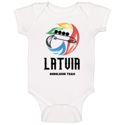 Latvia Bobsleigh Team Winter Olympics Sochi Baby One Piece Latvia Bobsleigh Team Winter Olympics Sochi Baby One Piece